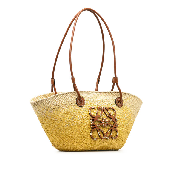 Pre-Loved Loewe x Paulas Ibiza Small Anagram Raffia Basket Tote - Picture 2 of 11